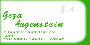 geza augenstein business card